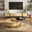 Ensemble de tables basses Wood Gold