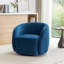 Fauteuil demi-tonneau pivotant en velours Arrun-223861485