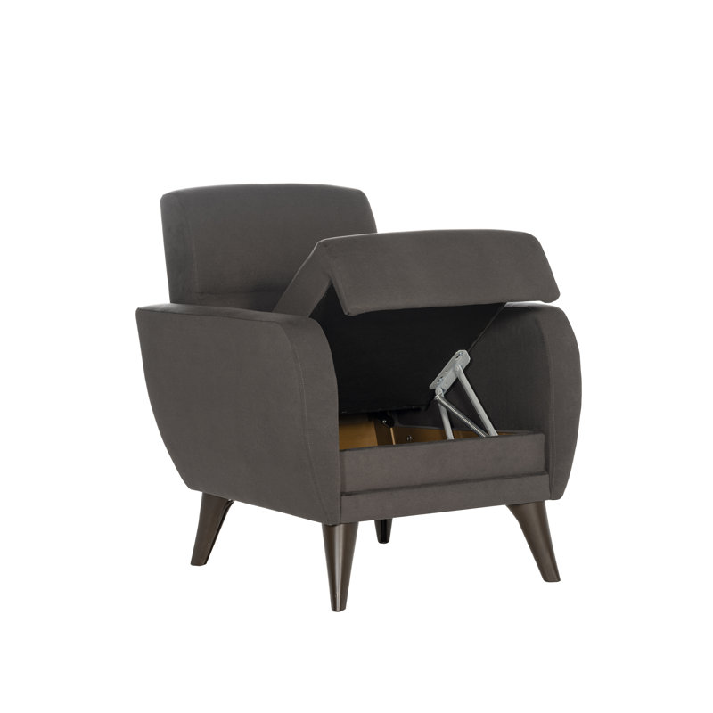 Chair In A Box Chair In A Box with Storage (Zigana Charcoal), Zigana Charcoal Polyester