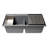 33.86'' L Double Bowl Granite Kitchen Sink-95312610