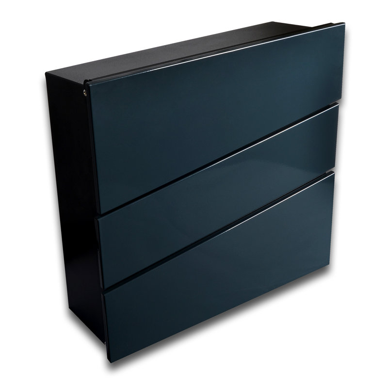 Adigun Steel Wall Mounted Post Box, Anthracite