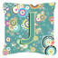 Monogramme initiale cercle cercle intérieur/extérieur Throw Pillow-14982839-14982842