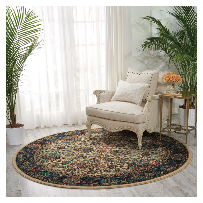 Madrid Oriental Indoor Rug, Round 5'