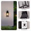 Applique murale d'extérieur 20 po, lanterne murale d'extérieur à lumière de porche, luminaire d'extérieur noir moderne à 2 lumières, ensemble d'éclairage extérieur pour garage, 1 paquet
