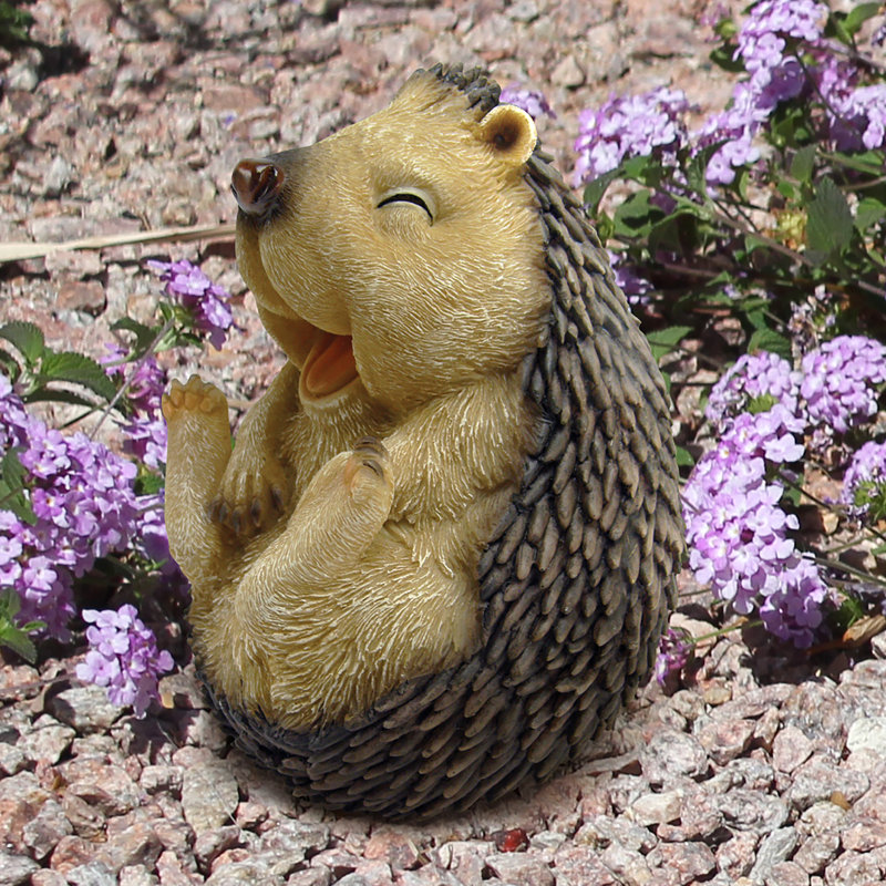 Roly-Poly Laughing Hedgehog Statue