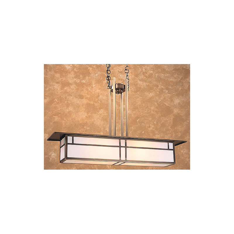 Huntington 2 - Light Pendant, Bronze, Double T-bar, White Opalescent