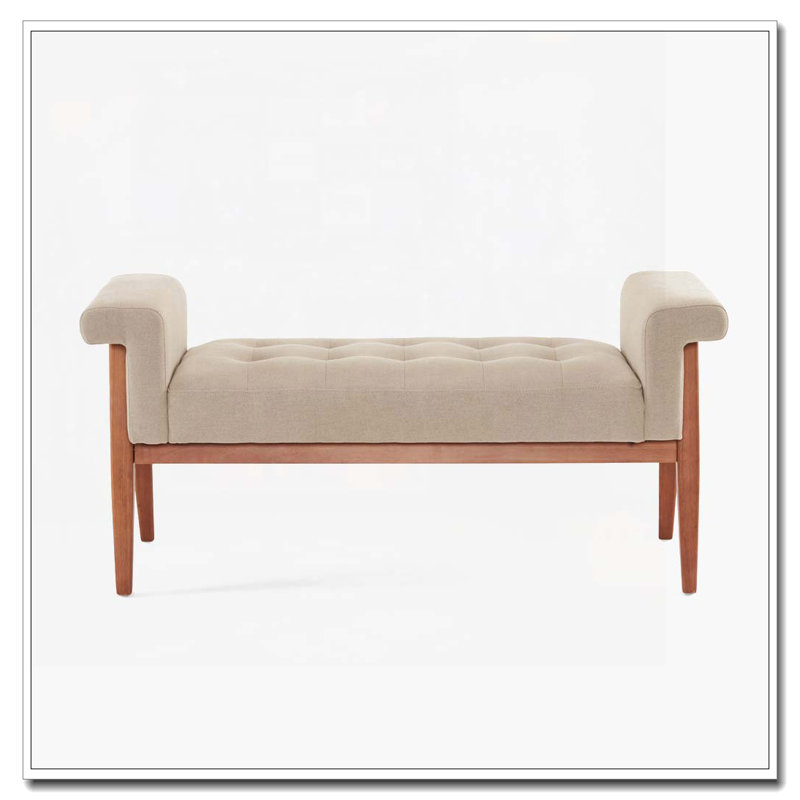 Banc rembourré capitonné