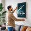 Speed and Ascent Modern 1 Piece Wrapped Canvas Wall Art-1257364322-1257364323