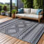 Tapis d'intérieur / extérieur marocain Aldo - bleu marine / blanc-70157996