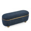 Banc rembourré bleu foncé avec espace de rangement supplémentaire pour le salon, la chambre à coucher, le grand revêtement et le rangement de l'entrée