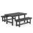 Julian High Density Polyethylene Outdoor Dining Stool 4-Piece Set