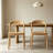 Burlywood Solid back side Chair(Set of 2)