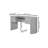 MOON 58,27" Rectangular Writing Desk with 2 Storage Cabinets 