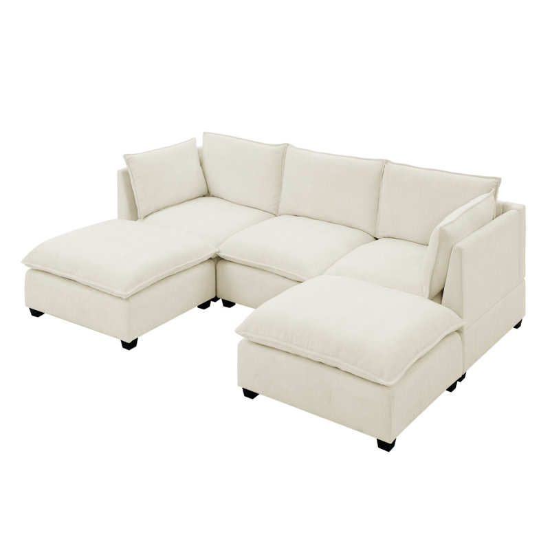 Canapé modulaire Comfy Cloud Couch, Blanc beige, 3