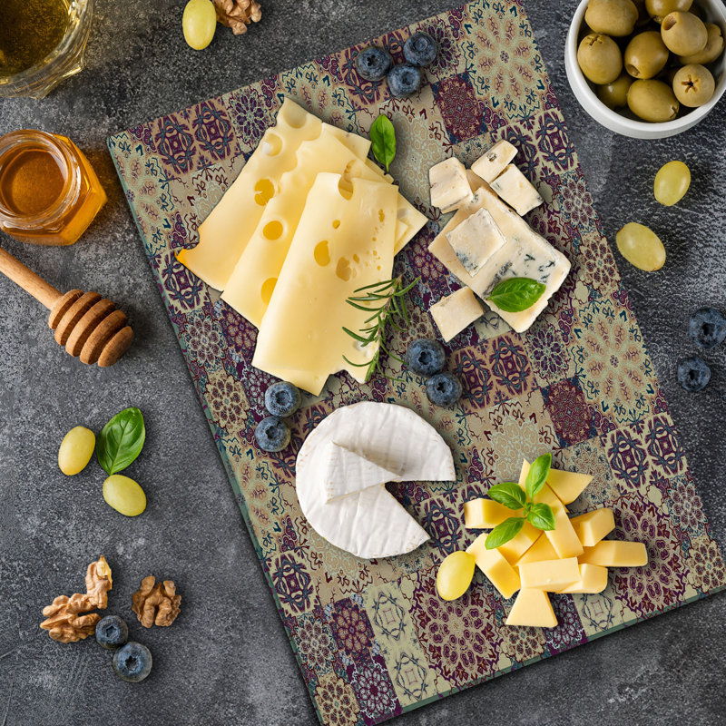 Large Moroccan Style Tempered Glass Cutting Board
