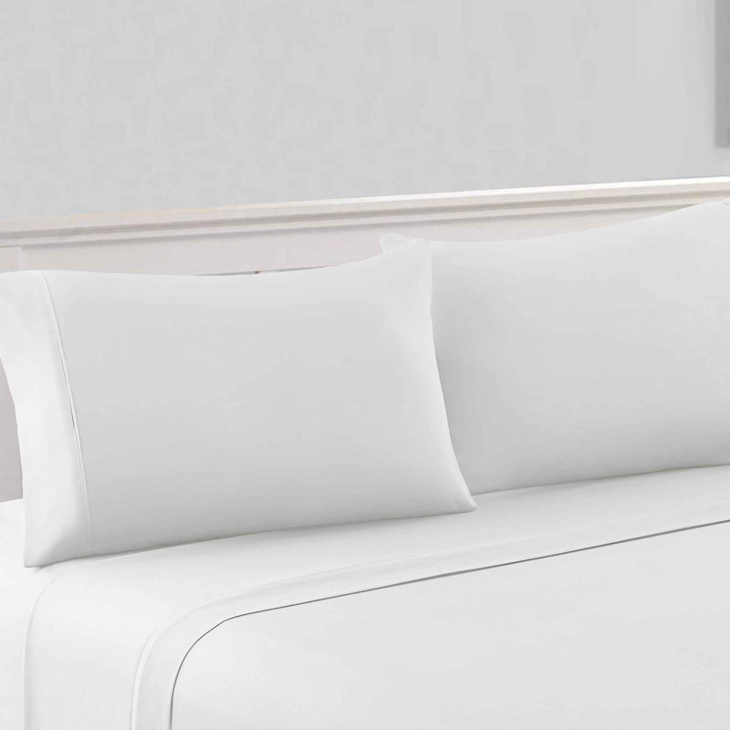 Microfiber Sheet Set, Full Sheet Set + Fitted Sheet + 2 Pillowcases, White