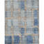 Abstract Area Rug in Light Blue