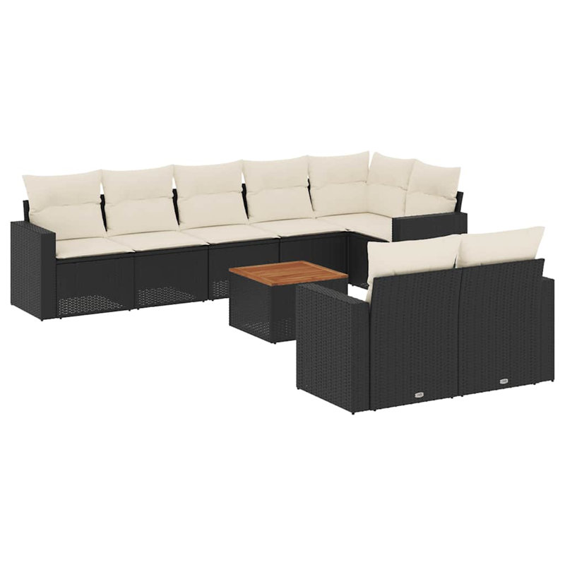 Grand canapé modulaire en rotin PE Vidaxl