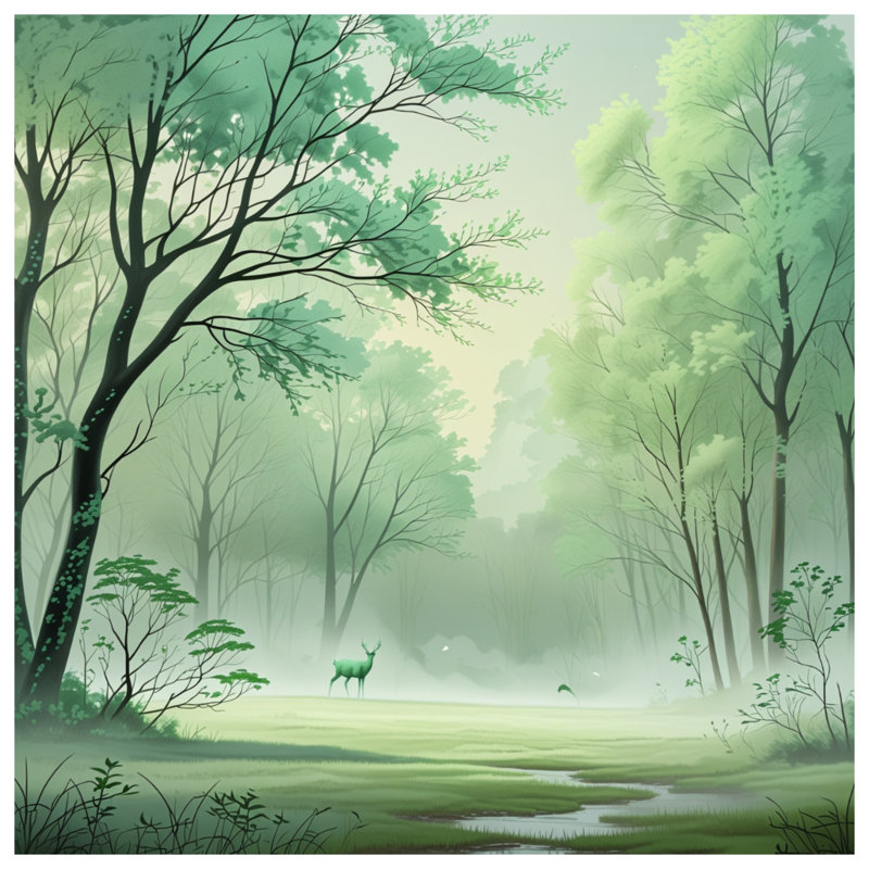 Tapis de bain Misty Forest, 34in W x 21in L