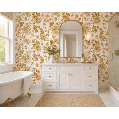 Dorfman Peel & Stick Floral Roll