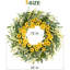 Décoration de porte 22 "marguerite jaune lavande eucalyptus printemps été été