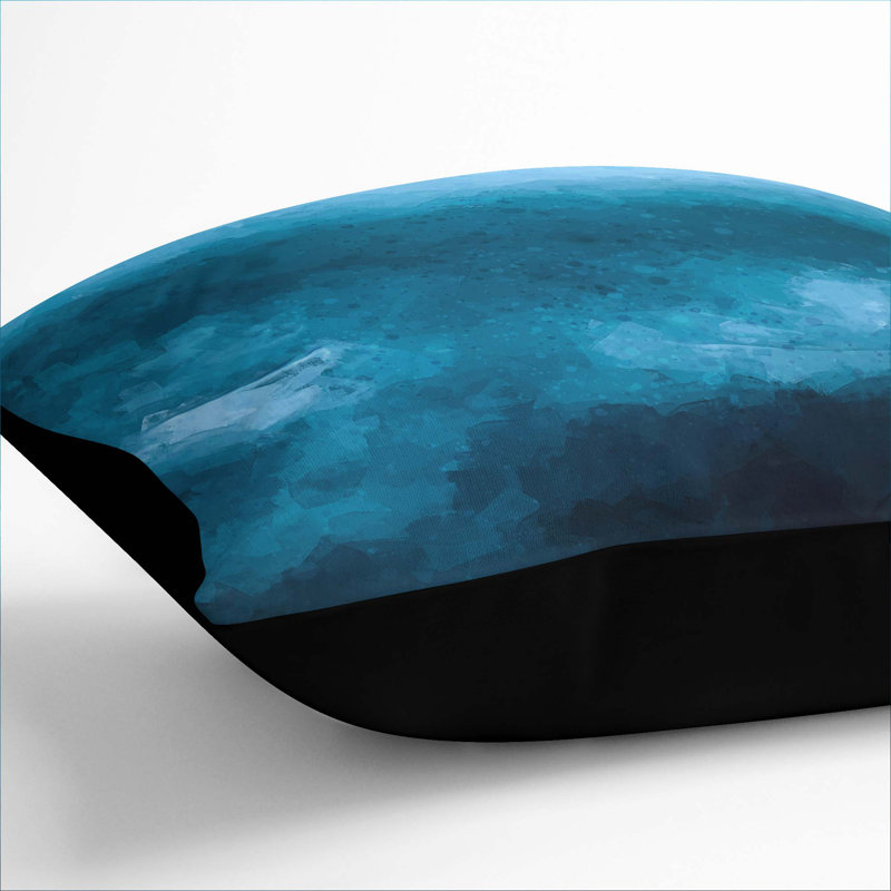 Moody Skies Cushion with Filling, 55cm H x 55cm W x 20cm D, Black