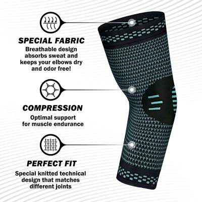 PowerLix 2Pack Elbow Brace Compression Support Sleeve for Tendonitis Elbow Treatment  Workouts
