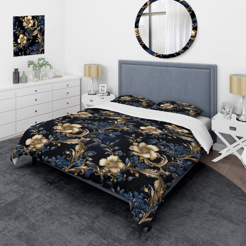 Ensemble de housse de couette Halid, Housse de couette pour grand lit et 2 taies décor