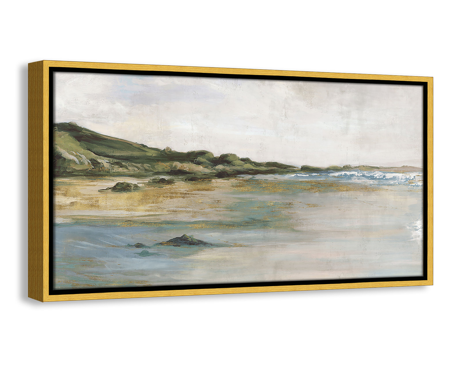 Cordoba "Tide's Edge" Print, 13.5" H x 25.5" W, Gold