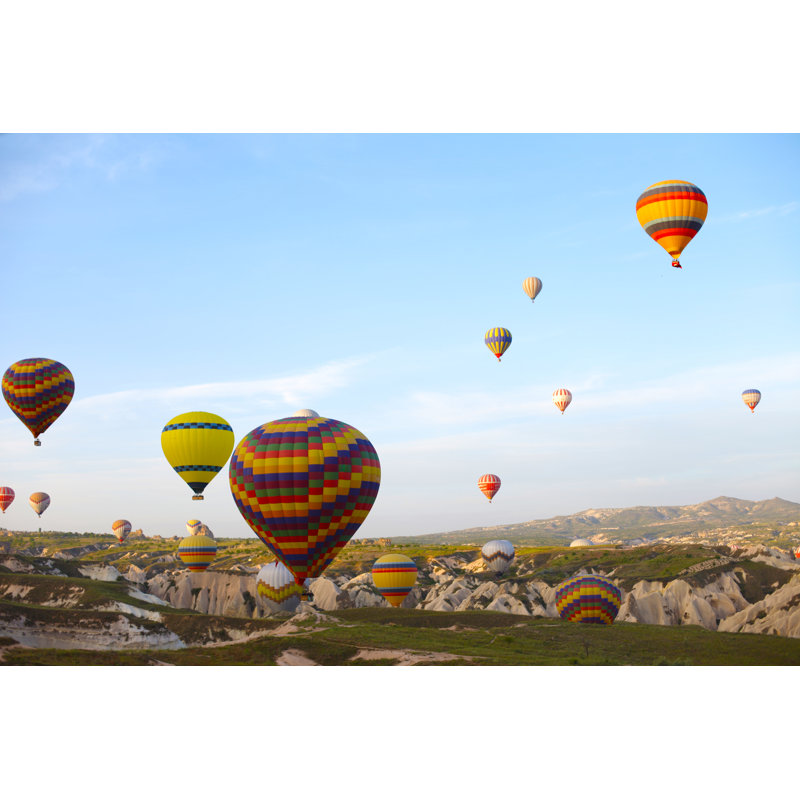 Ayame Balloon Over Fairy Chimneys - Wrapped Canvas Print, 61cm H x 91cm W x 3.8cm D