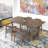 Derry 5 Piece Solid Wood Dining Set