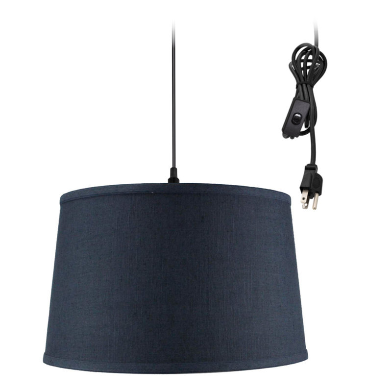Luciano 1 - Light Black Unique/Statement Pendant, Textured Oatmeal, 14" H x 16" W x 10" D