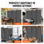 Paravent, paravent 6 panneaux, écran d'intimité pliant et paravent de séparation portable, cloisons autoportantes pour bureau, chambre à coucher, salon, gris