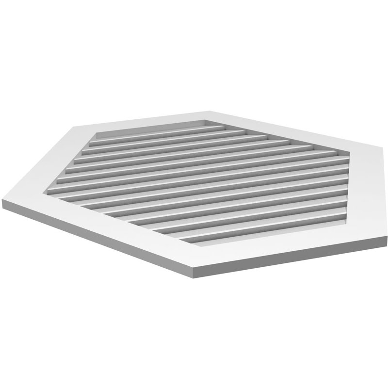 Évent horizontal fonctionnel à pignon en uréthane à surface horizontale Signature, H 42 po x l 42 po x P 1 po