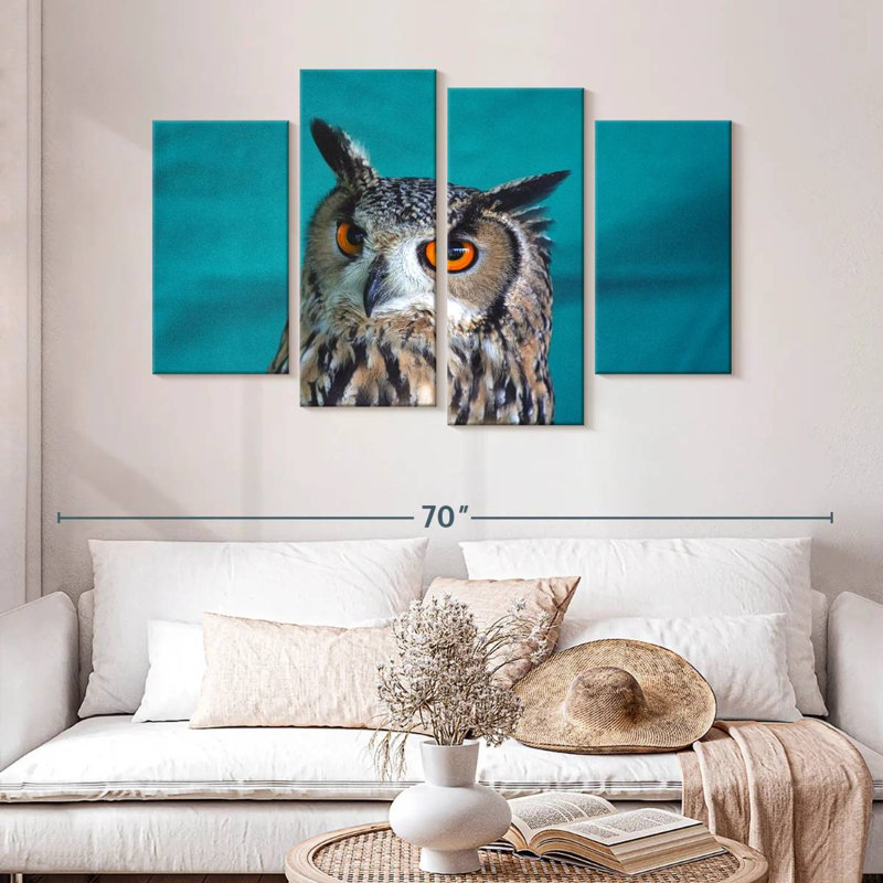 Brampt Charming Tiger Owl, 32" H x 52" W
