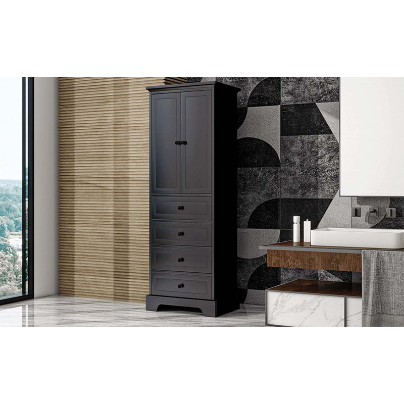 Armoire à linge Ventina, Noir