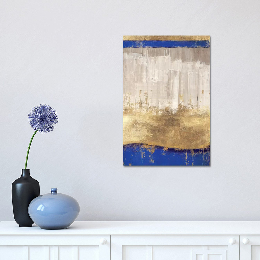 Indigo Abstract I - Wrapped Canvas Painting