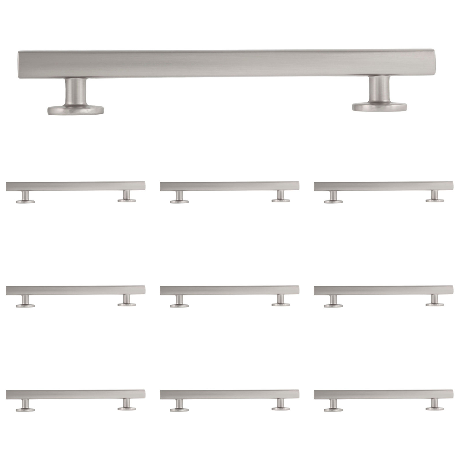 Flynn Bar Drawer Pull, Satin Nickel, 5.5"