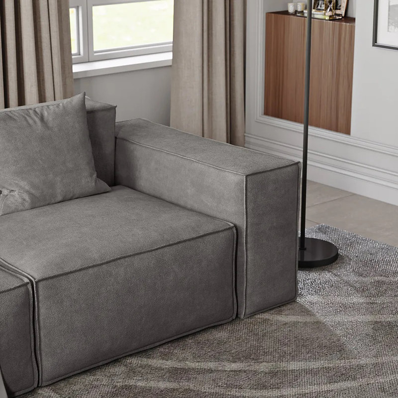 Canapé modulaire surdimensionné Barrett, Gris foncé, 4, H 30,2 po x l 147,63 po x P 37,8 po