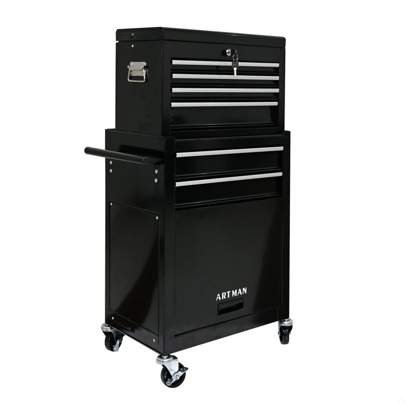 High Capacity Rolling Tool Chest With Wheels And Drawers, 6-Drawer Tool Storage Cabinet