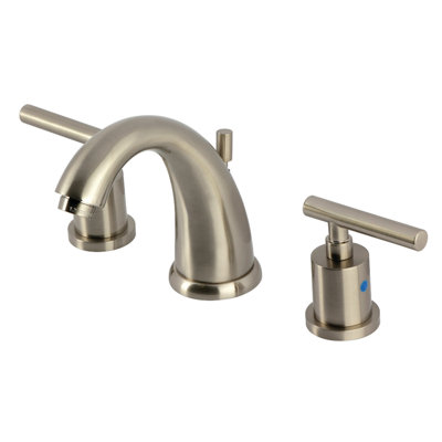 Kingston Brass Manhattan Two-Handle 3-Hole Deck Mount Widespread Bathroom Faucet with Retail Pop-Up Drain