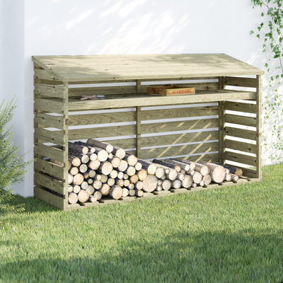 213cm W x 61cm D Wood Log Store