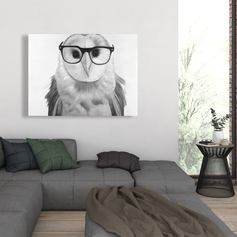 Chouette réaliste avec lunettes - oiseau