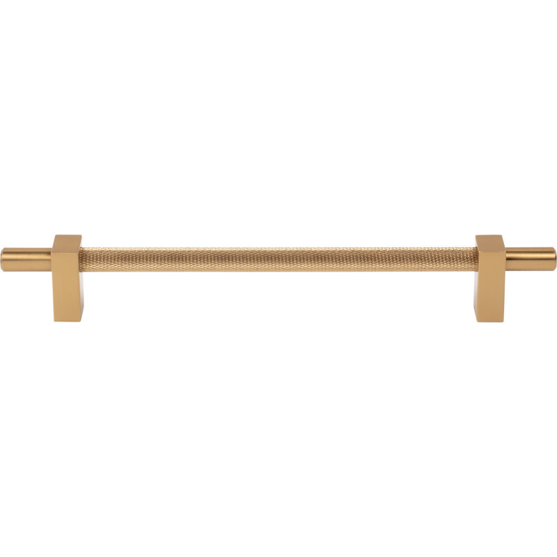 Larkin 3 Knurled Center Bar Pull, Satin Bronze, 12"