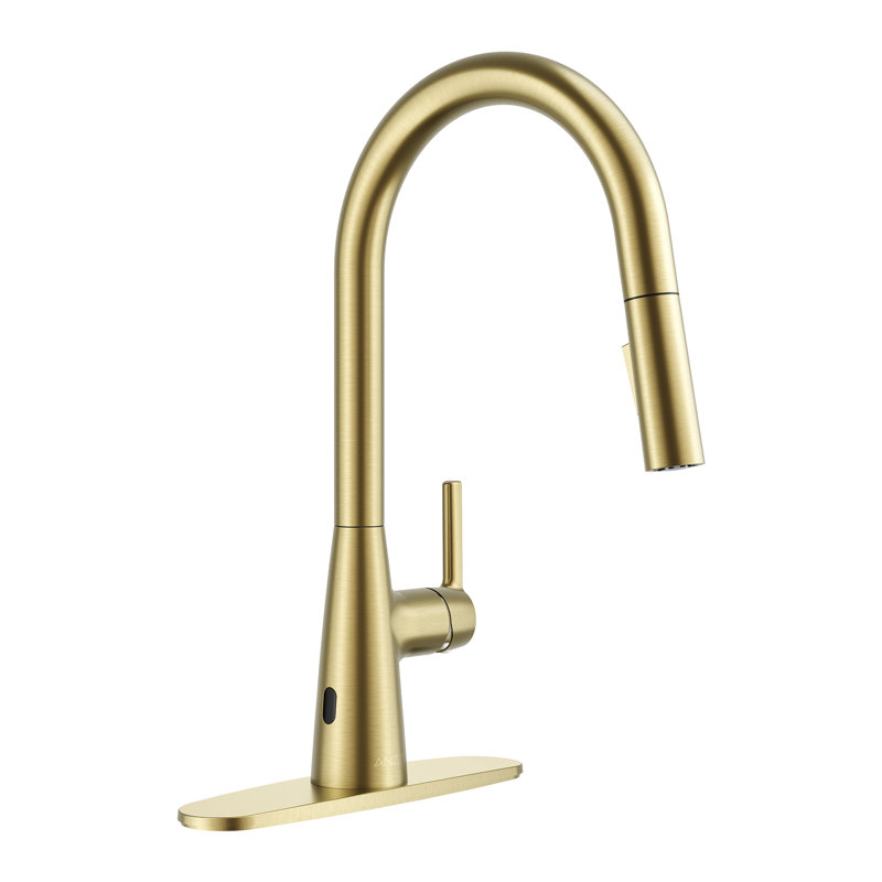 Robinet de cuisine moderne sans contact, Laiton satiné