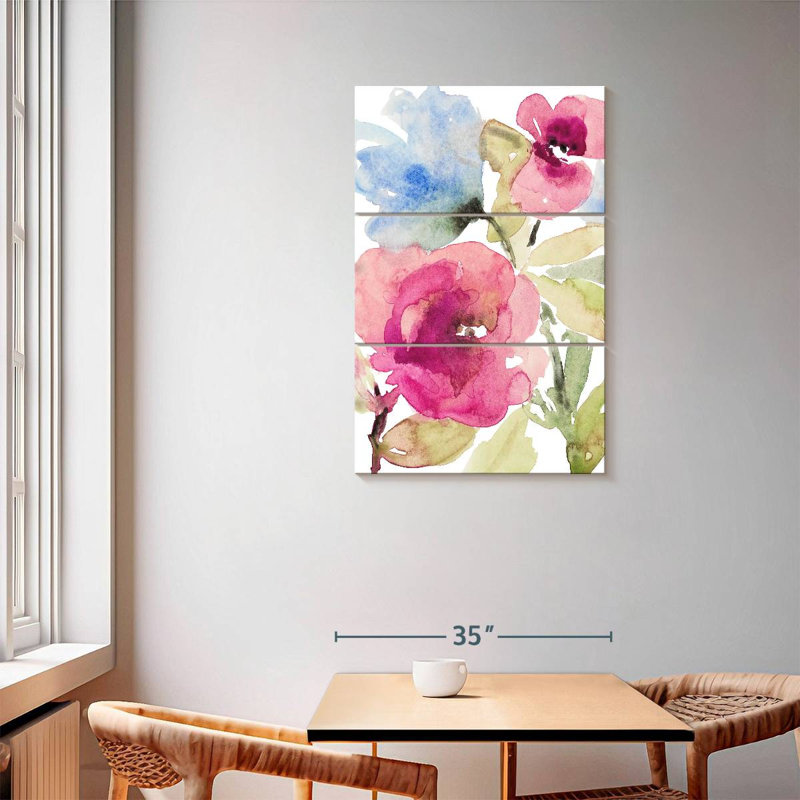 Avery Peaceful Florals I, 57" H x 36" W