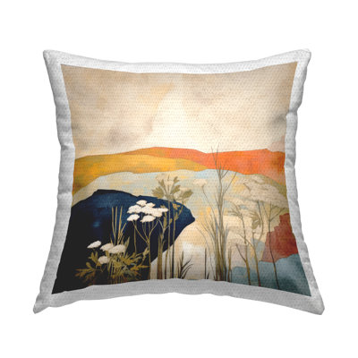 Complex Desert Layers Outdoor Printed Pillow by Irena Orlov
