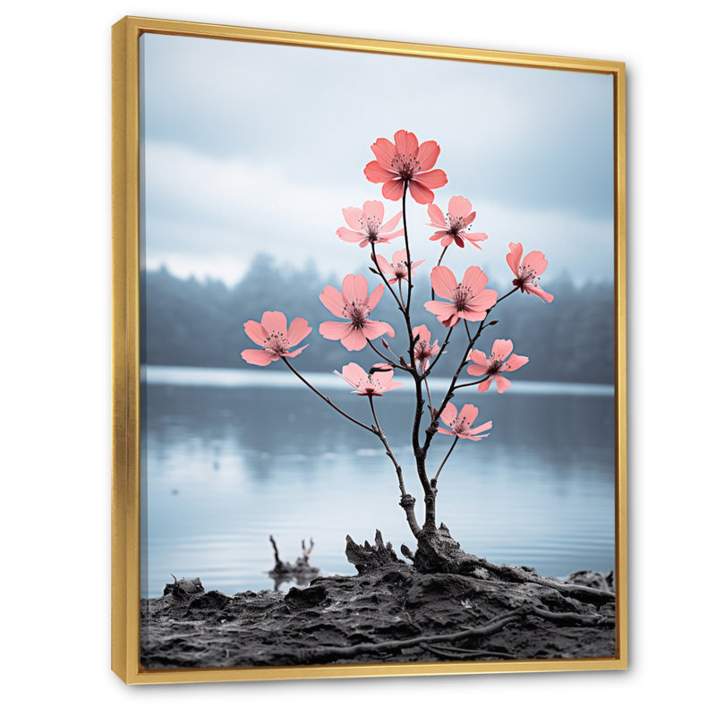 «Hingetown Seasonal Flower Solitude», reproduction sur toile, H 20 po x l 12 po x P 1 po, Cadre flottant doré