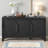 Santrese 60''Wide Sideboard, Farmhouse 3 Doors Credenza Accent Cabinet-1665955970