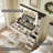 Narvis 43" Makeup Vanity Desk with LED Lighted Mirror & Power Outlet & 5 Drawers, Vanity Set with Stool-1882928014